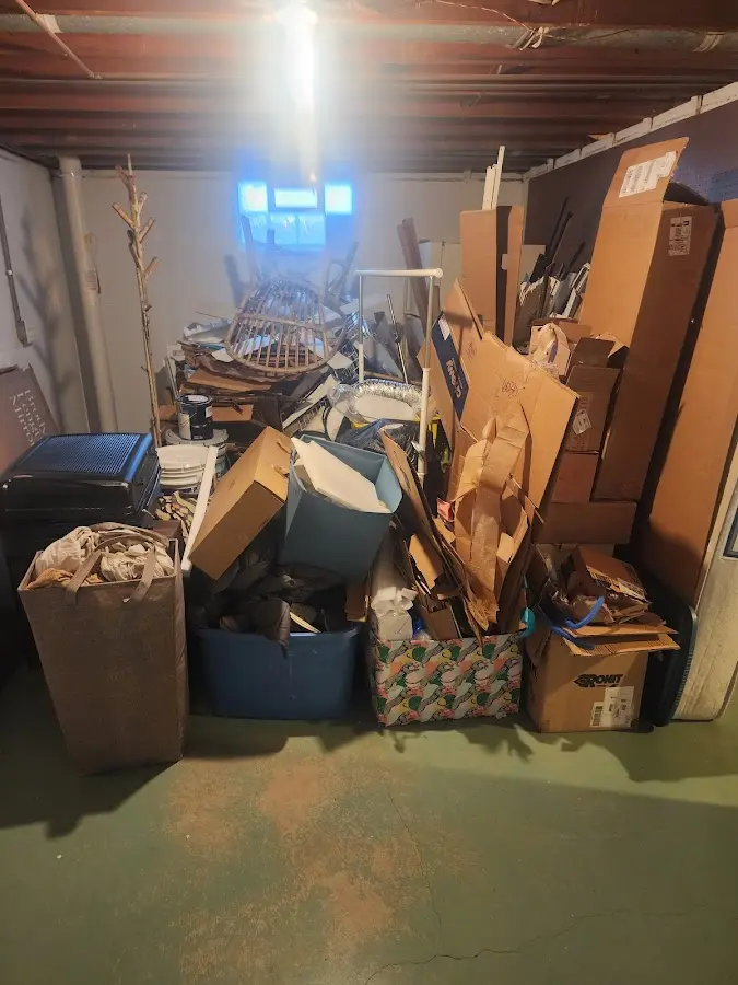 Roll-off dumpster container at job site for 8 Yard Dumpster Rental in Lancaster